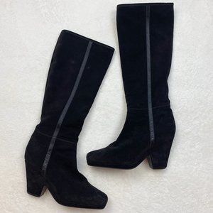 BLACK SUEDE PRADA BOOTS